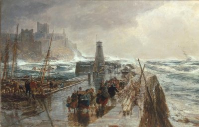 Peel Harbour, Isle of Man by Samuel Bough